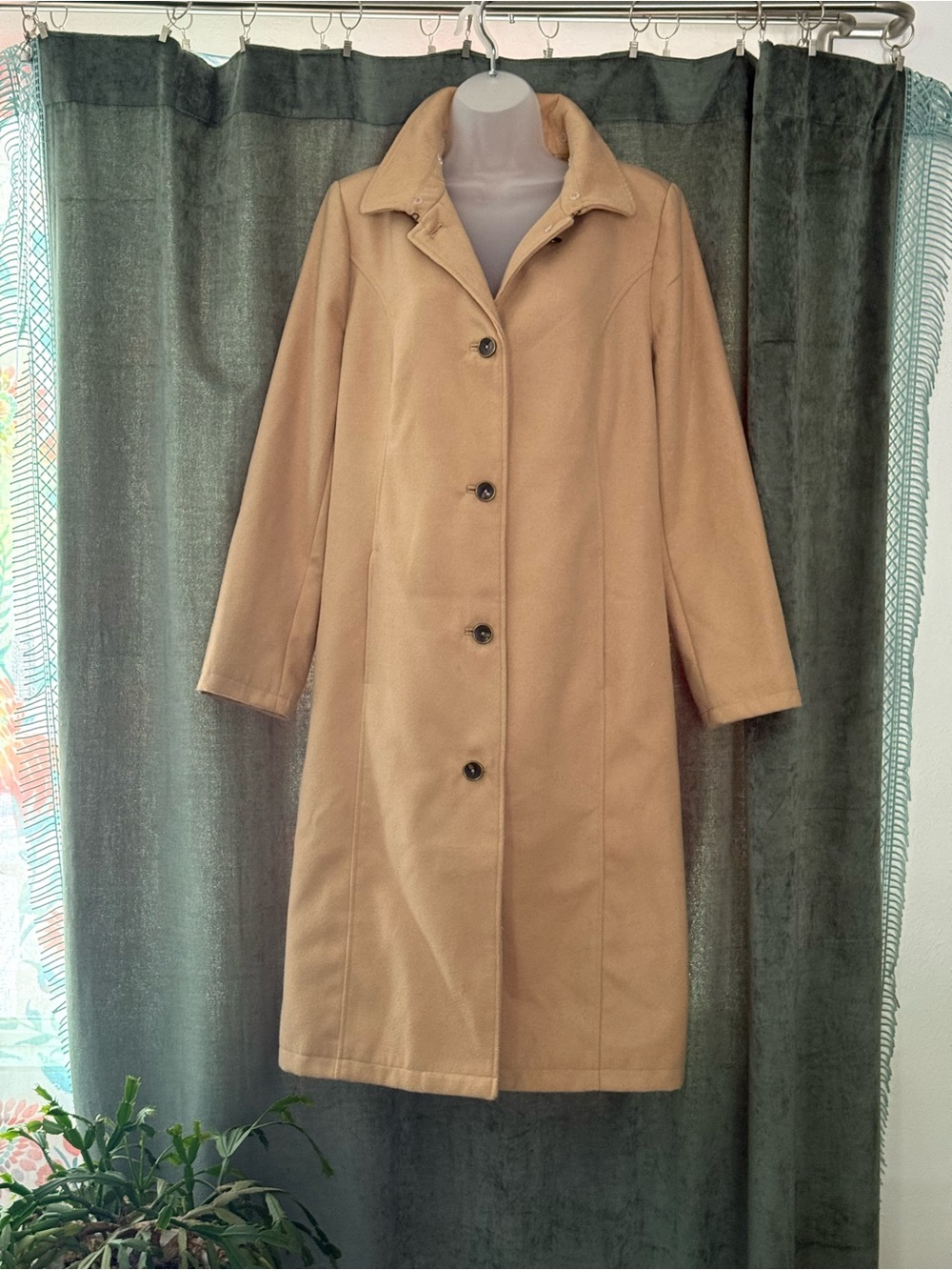 Isaac Mizrahi Live! Classic Women's Camel Single-Breasted Wool Coat-Discounted!